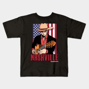 Nashville Tennessee Country Music Lover Guitarist Kids T-Shirt